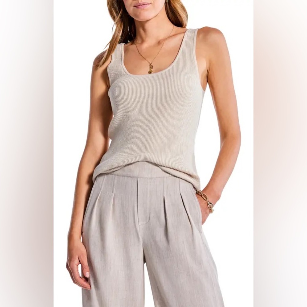 NWT NIC+ZOE Rib Tank Top in Sandshell